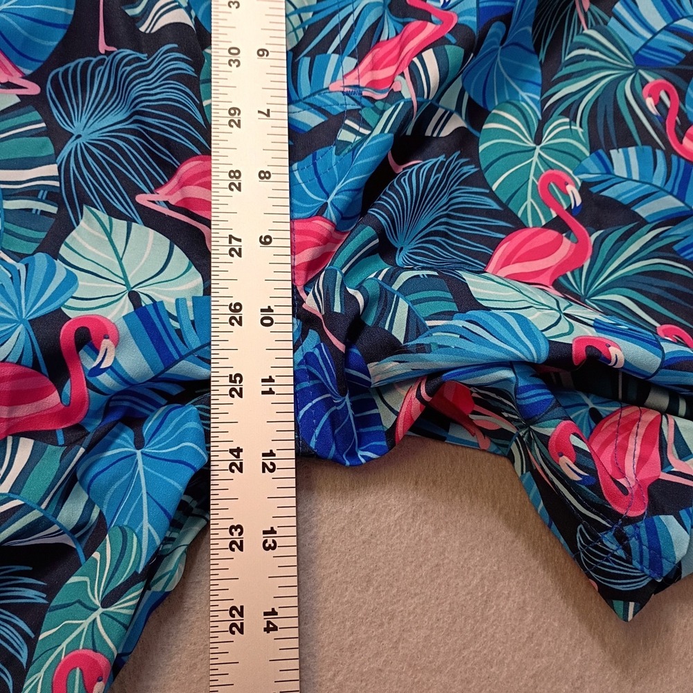 Member's Mark Men's Resort Swim Trunk Size XL Flamingo‎ Tropical Palm Leafs - Picture 7 of 12